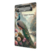 Tropisch regenwoud met pauw mini klembord (Angled2)