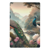 Tropisch regenwoud met pauw mini klembord (Achterkant)