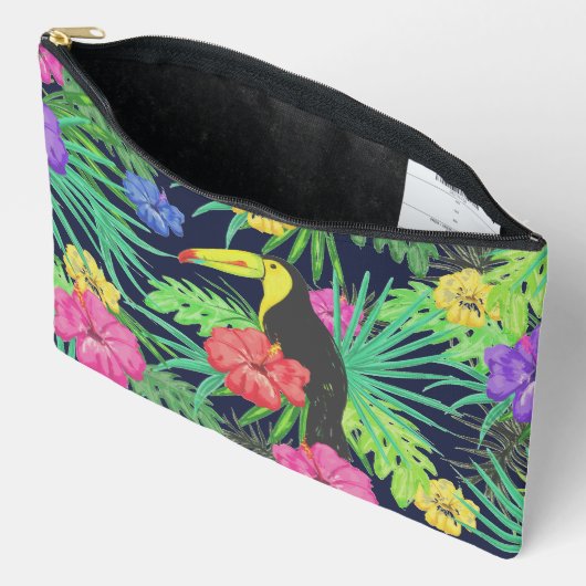 Tropisch regenwoud met tucan en bladeren etui (Open)