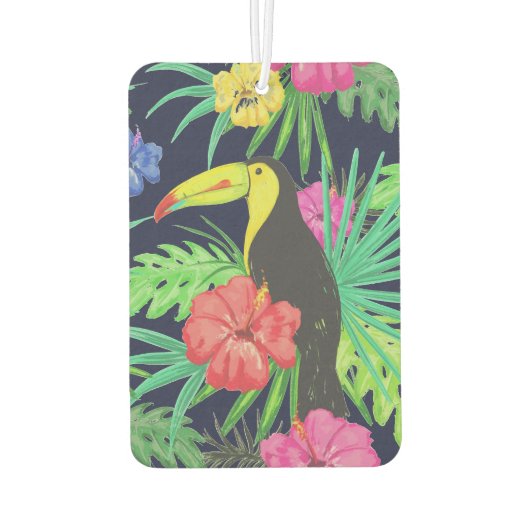 Tropisch regenwoud met tucan en bladeren luchtverfrisser (Achterkant)