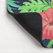 Tropisch regenwoud met tucan en bladeren muismat (Hoek)