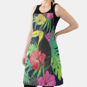 Tropisch regenwoud met tucan en bladeren schort (Insitu)