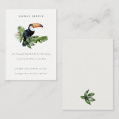 Tropisch regenwoud Toekan Beeld Baby Shower Informatiekaartje (Voorkant / Achterkant)