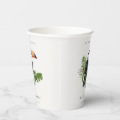 Tropisch Regenwoud Toekan Koraal Bruidsdouche Papieren Bekers (Rechts)