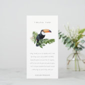 Tropisch regenwoud Toucan-Baby shower Bedankkaart (Staand voorkant)