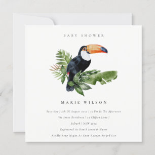 Tropisch regenwoud Toucan-Baby shower uitnodigen Bedankkaart