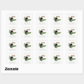 Tropisch regenwoud Toucan-Baby shower Vierkante Sticker (Vel)
