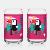 Tropisch regenwoud Toucan Blikvorm Glas (Voorkant)
