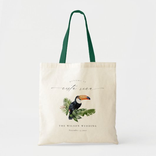 Tropisch regenwoud Toucan Costa Rica Wedding Tote Bag (Voorkant)