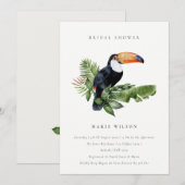 Tropisch regenwoud Toucan-Vrijgezellenfeest uitnod Bedankkaart (Voorkant / Achterkant)