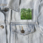 Tropisch regenwoud vierkante button 5,1 cm (In situ)
