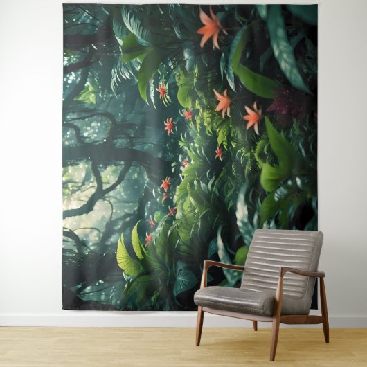 Tropisch regenwoud wandkleed (In situ)