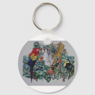 Tropisch regenwoud Wildlife Collage Sleutelhanger