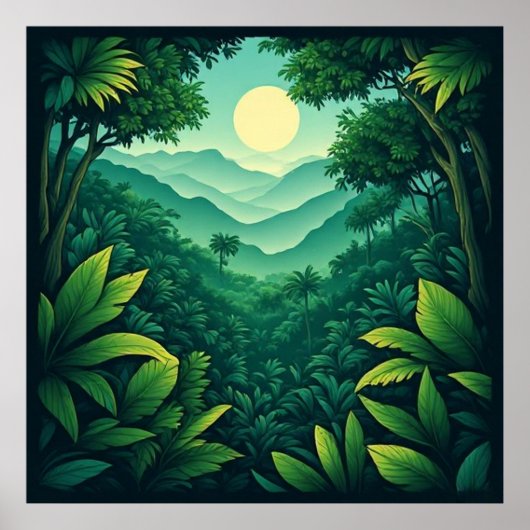 Tropisch regenwoudbladerdak 🌿 poster (Voorkant)