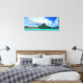 Tropisch resort op Bora Bora canvas panorama (Insitu (Slaapkamer))