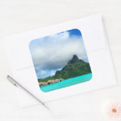 Tropisch resort op Bora Bora plein sticker (Envelop)