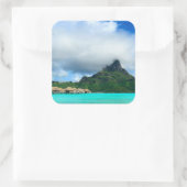 Tropisch resort op Bora Bora plein sticker (Tas)