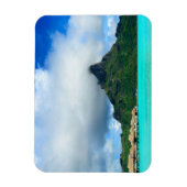 Tropisch resort op Bora Bora rechthoekige magneet (Verticaal)