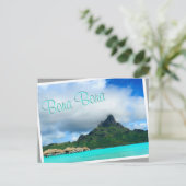 Tropisch resort op het briefkaart Bora Bora (Staand voorkant)
