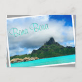 Tropisch resort op het briefkaart Bora Bora (Voorkant)