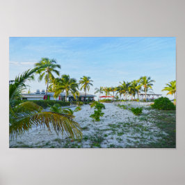 Tropisch restaurant op de Bahama's Poster