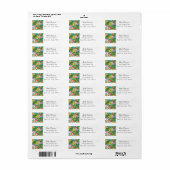 Tropisch Retouradreslabel Etiket (Full Sheet)
