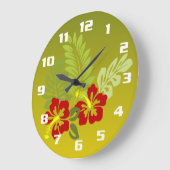 Tropisch Retreat geïnspireerd design Hibiscus en l Grote Klok (Hoek)