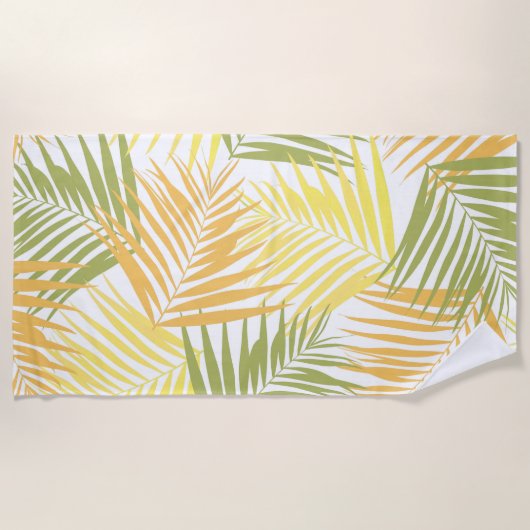 Tropisch Retro #2 #palmen #decor #kunst Strandlaken (Voorkant)