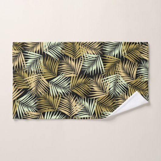 Tropisch Retro Nachtpatroon #1 #palms #decor #art Bad Handdoek (Handdoek)