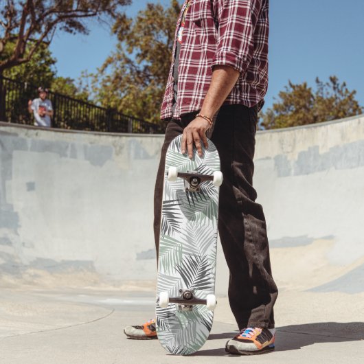 Tropisch retro patroon #5 #palms #decor #art persoonlijk skateboard (Buiten 2)