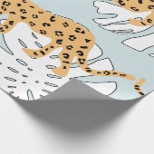 Tropisch reuzel en monstera-palmbladeren, e cadeaupapier (Hoek)