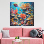 Tropisch rif - Canvas Art Print (Insitu (Woonkamer))