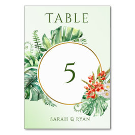Tropisch Ring Table Number Kaart