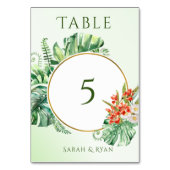 Tropisch Ring Table Number Kaart (Voorkant)