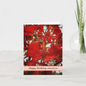 Tropisch Rode Flamboyante Flowers Birthday Kaart (Voorkant)