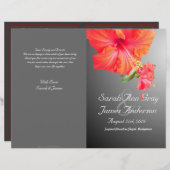 Tropisch Rode hibiscus-programma voor bloementeelt (Voorkant / Achterkant)