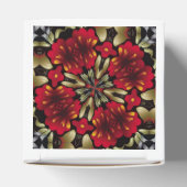 Tropisch Rode Mandala Kaleidoscoop Bedankdoosjes (Bovenkant)