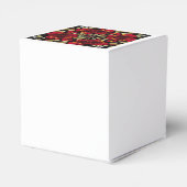 Tropisch Rode Mandala Kaleidoscoop Bedankdoosjes (Achterkant)