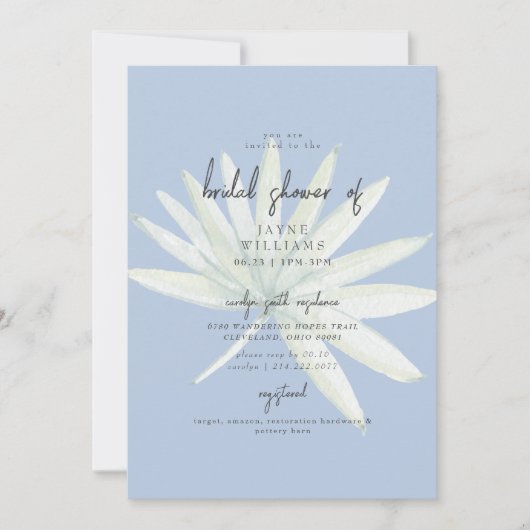 Tropisch rond Mint en Blauw Vrijgezellenfeest Kaart (Voorkant)