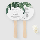 Tropisch rondtrekprogramma van Monstera Handwaaier (Voorkant en achterkant)