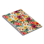 Tropisch Rood Geel Tropisch Hibiscus Bloemen Notitieboek (Rechterzijde)