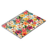 Tropisch Rood Geel Tropisch Hibiscus Bloemen Notitieboek (Linkerzijde)