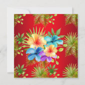 Tropisch rood, gemengd, geel, oraal geel kaart (Achterkant)