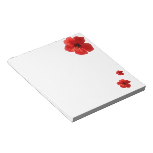 Tropisch rood Hibiscus bloemenNotitieblok Notitieblok (Schuin)