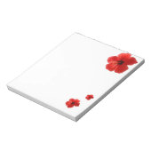 Tropisch rood Hibiscus bloemenNotitieblok Notitieblok (Linkerzijde)