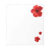 Tropisch rood Hibiscus bloemenNotitieblok Notitieblok (Voorkant)