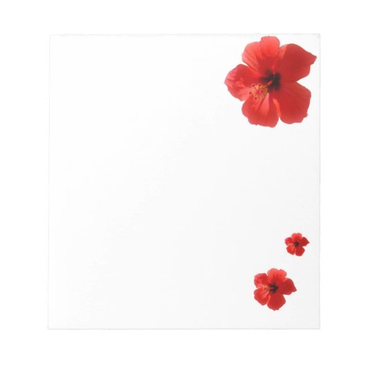 Tropisch rood Hibiscus bloemenNotitieblok Notitieblok (Voorkant)