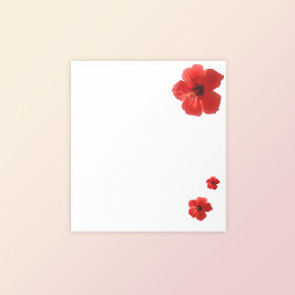 Tropisch rood Hibiscus bloemenNotitieblok Notitieblok