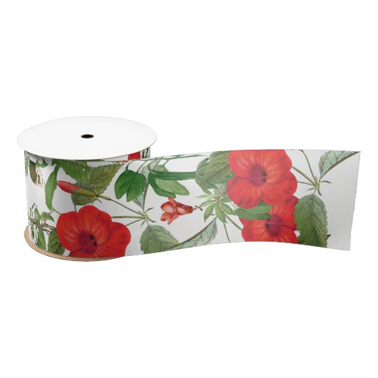 Tropisch rood Hibiscus Flowers lint (Spoel)