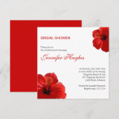 Tropisch rood hibiscus-Vrijgezellenfeest Kaart (Voorkant / Achterkant)